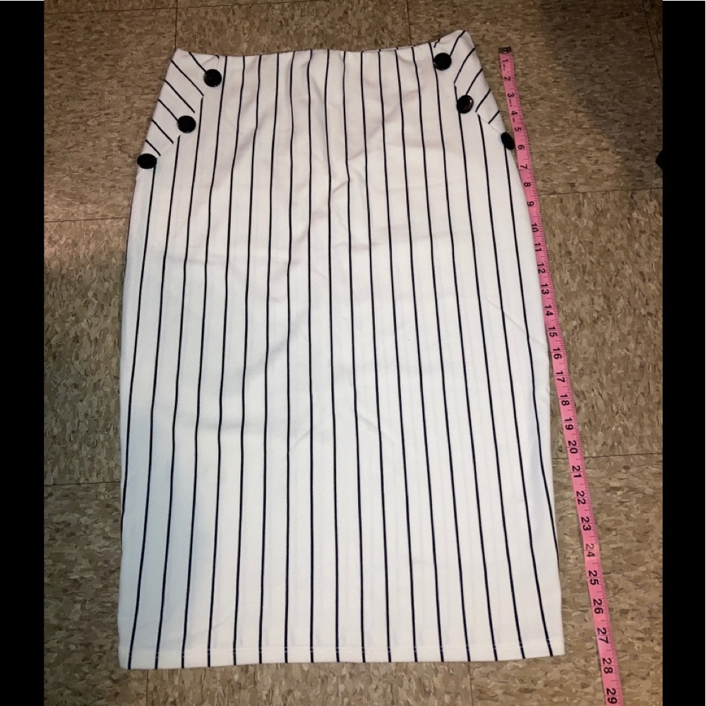 Fashion Nova Striped Midi Skirt